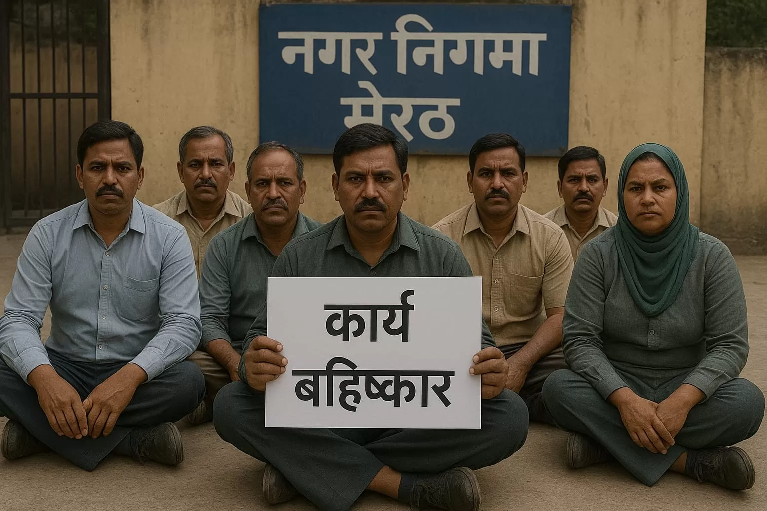 मेरठ नगर निगम में अधिकारियों के अपमान पर कर्मचारियों का कार्य-बहिष्कार