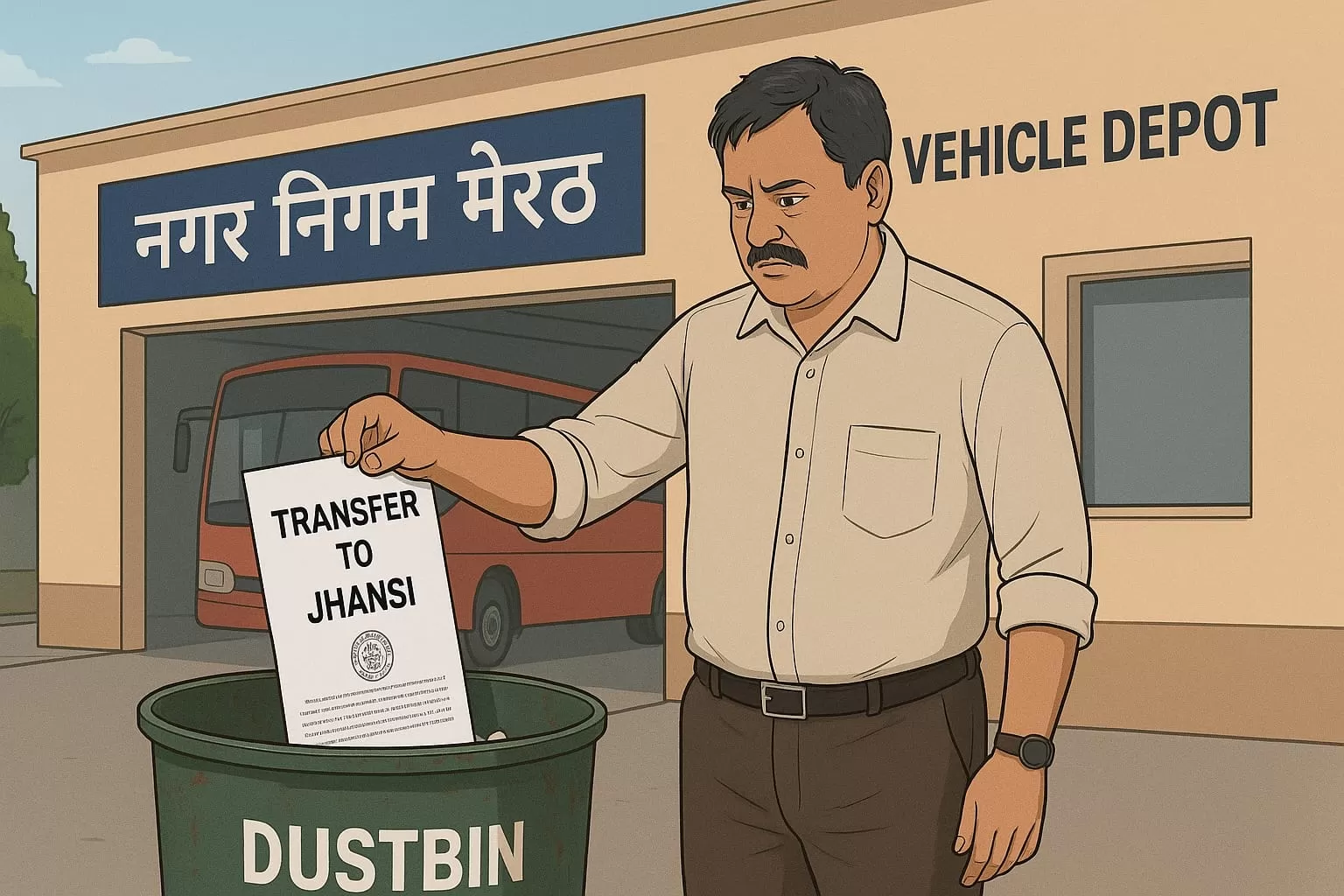 झाँसी तबादला होने के बावजूद सफाई निरीक्षक कुलदीप कुमार रिलीव नहीं, निगम अधिकारी उड़ा रहे शासनादेश की धज्जियाँ 